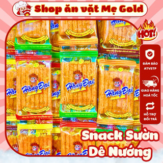 [Bịch 60 gói] Snack sườn dê nướng, bim bim miếng cay cay mini, đồ ăn vặt Hằng Đại