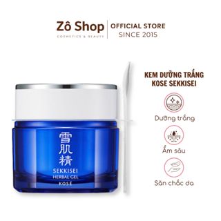[Nhập Khẩu 7/2026] Kem Kose Sekkisei Dưỡng Trắng Kiêm Mặt Nạ Ngủ Kose Sekkisei Herbal Gel 5 in 1 80g