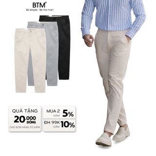 Quần Kaki Nam Dài BTM GENT TROUSER  - Vải Co Dãn  Form Slimfit Mã 27.374