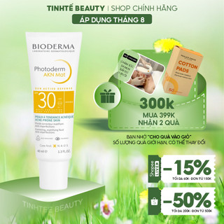 Chống nắng cho da dầu, da hỗn hợp và da mụn Bioderma Photoderm AKN Mat SPF 30 40ml