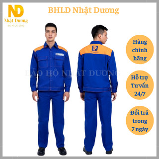 Quần áo bảo hộ lao động màu xanh phối cam Petrolimex, Quần áo ngành xăng dầu