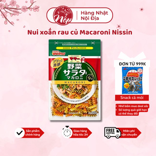 Nui xoắn rau củ Macaroni Nissin Nhật Bản bịch 150g cho bé từ 9 tháng tuổi - Nếp shop
