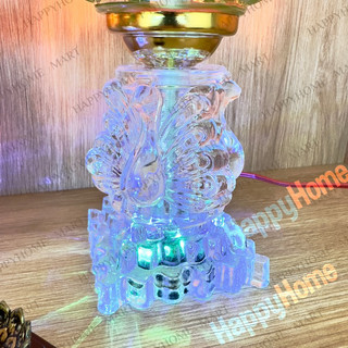ĐÈN THỜ THUỶ TINH thân pha lê 20cm