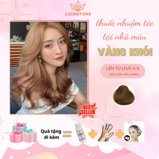 Thuốc nhuộm tóc màu VÀNG KHÓI thuốc nhuộm nam nữ tại nhà LIONSTORE