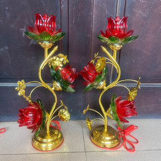 ĐÈN THỜ HOA SEN 3 tầng 50cm ( 1 đôi )