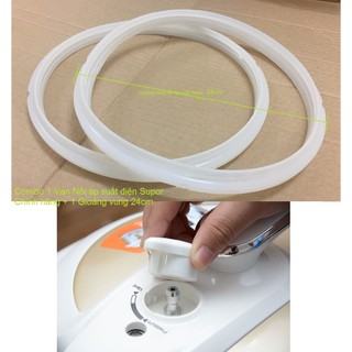 Van Nồi áp suất điện Supor kèm 1 Gioăng vung 24cm Chính hãng