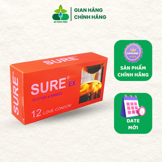Che Tên Sản Phẩm.Bao Cao Su Sure Chính Hãng,Siêu Mỏng Cảm Giác Thật.Hộp 12 Cái