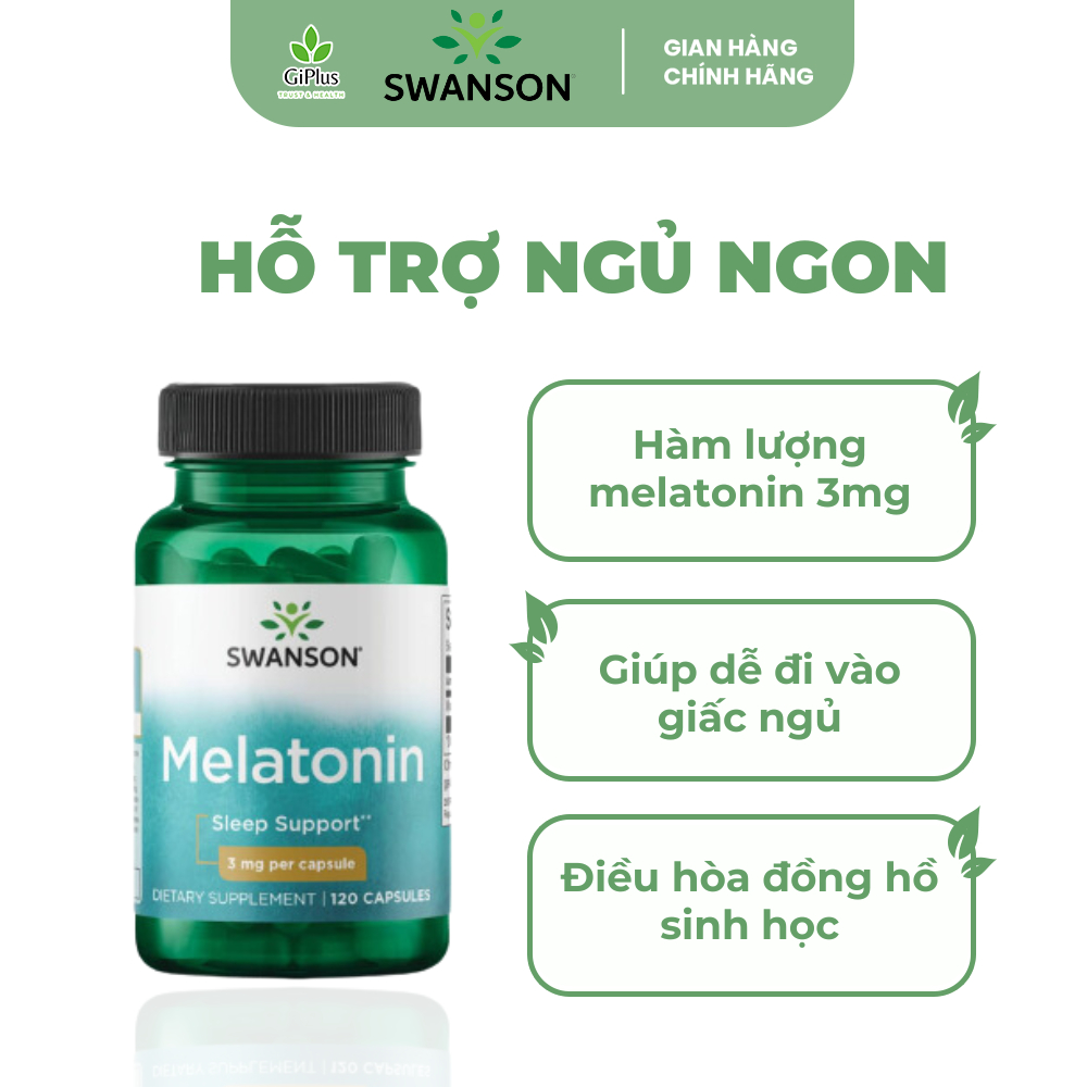 (DATE 11.25) Viên Uống Hỗ Trợ Giấc Ngủ Ngon Melatonin 3mg Swanson