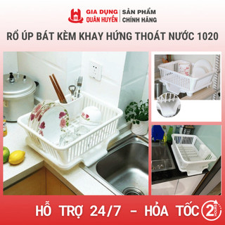Rổ úp bát kèm khay hứng thoát nước 1020