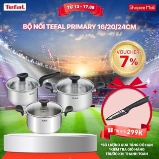 Bộ 3 nồi Inox đáy từ chống dính Tefal Primary 16/20/24cm