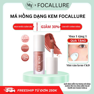 Má hồng dạng kem FOCALLURE Hangover Red Wine 4 màu đẹp tự nhiên tuỳ chọn 5g| MT MAKEUP STORE