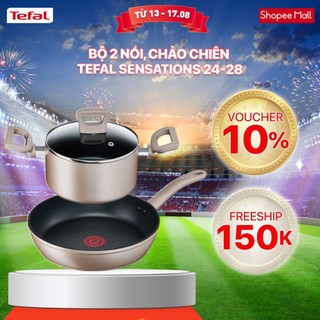 Combo Chảo chiên Tefal Sensations 28 cm & Nồi chống dính 24cm