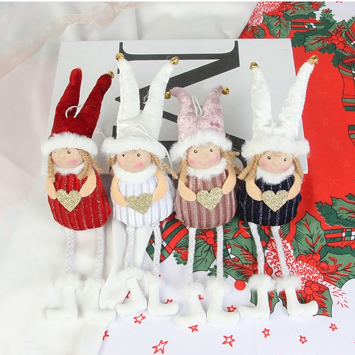 Bé Nón Hai Chóp Chân Dài VB69 Treo Cây Thông Noel Trang Trí Giáng Sinh (Ngẫu Nhiên Màu)