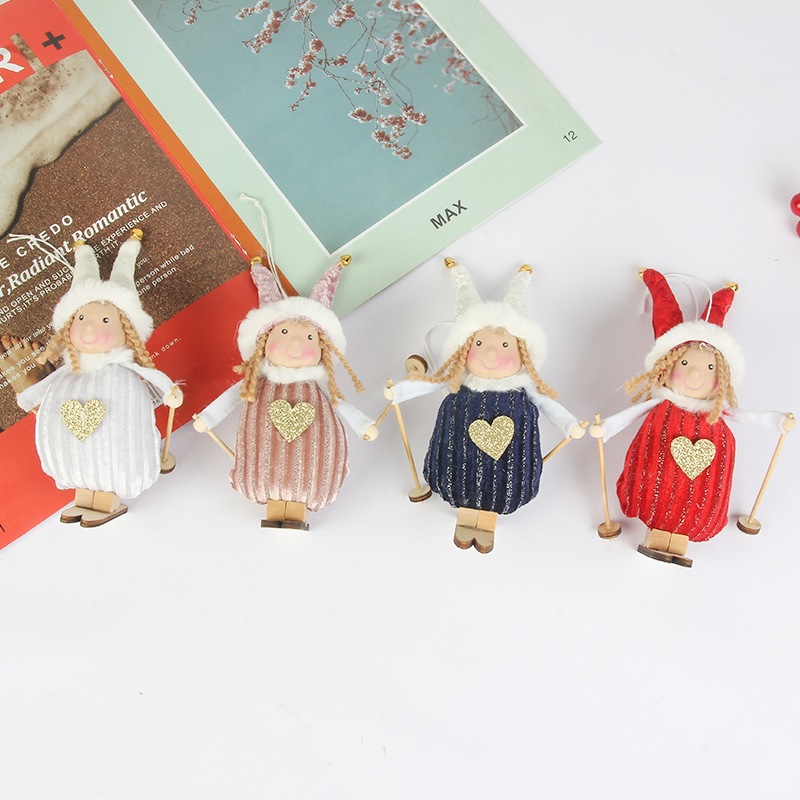 Bé Nón Hai Chóp Trượt Tuyết VB71 Treo Cây Thông Noel Trang Trí Giáng Sinh (Ngẫu Nhiên Màu)