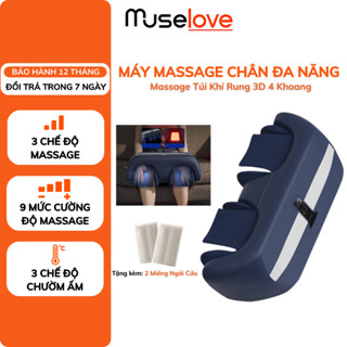 Máy Massage Chân Đa Năng MUSELOVE Mát Xa Bắp Chân, Đùi 3 Chế Độ Massage Nén Khí 3D Kết Hợp Chườm Nóng Giảm Đau Hiệu Quả