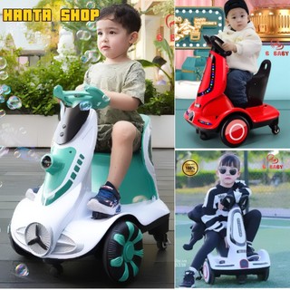 ( Loại Pin Lớn ) Xe ô tô điện trẻ em - xe điện xoay 360 độ cho bé từ 2-8 tuổi - Xe điện cân bằng