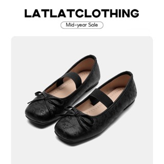 [ SẴN FULLSIZE - SHIP HOẢ TỐC ] Giày bale đế lười thêu hoa chìm, quai bo chun co giãn ôm dáng chân - latlatclothing