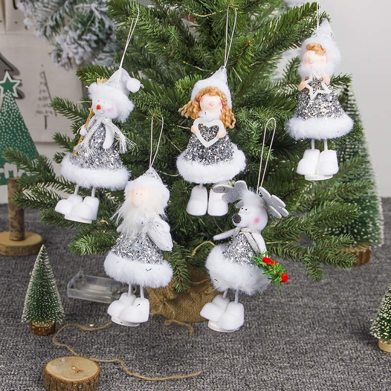 Búp Bê Váy Bạc VB60 Treo Cây Thông Noel Trang Trí Giáng Sinh