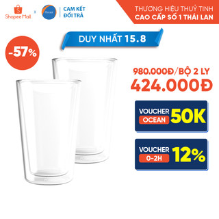 Bộ 2 ly thủy tinh 2 lớp Ocean Groove Tumbler 290ml - Chính Hãng
