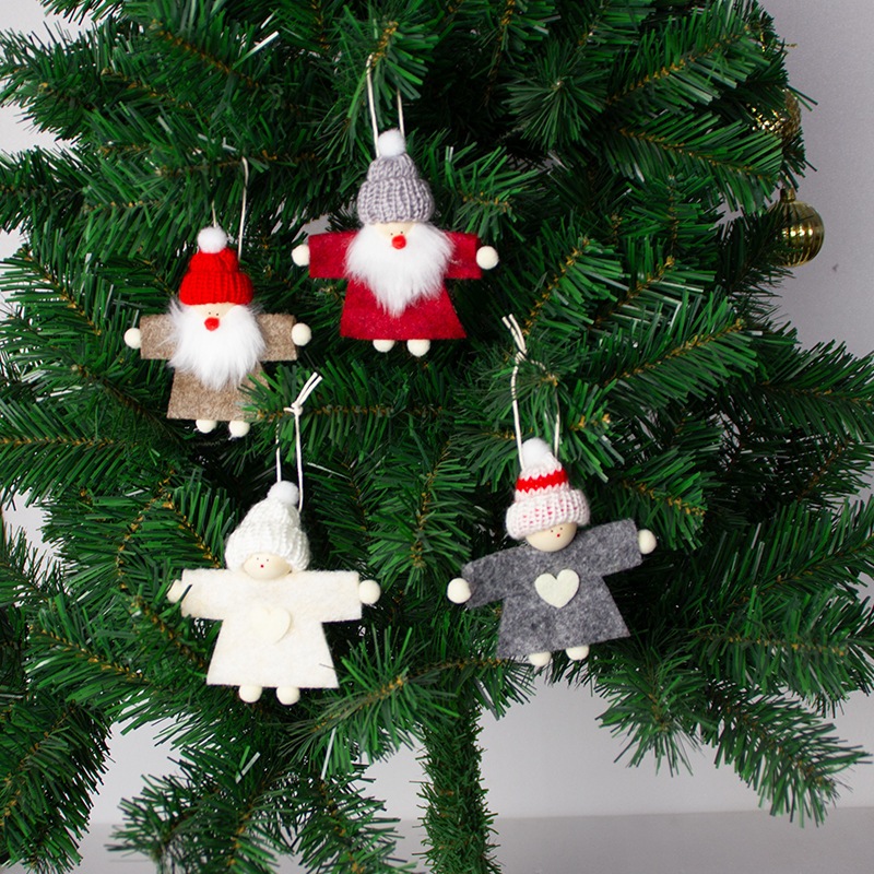 Set 4 Búp Bê Vải Bông Giang Tay VB65 Treo Cây Thông Noel Trang Trí Giáng Sinh (Ngẫu Nhiên Mẫu)