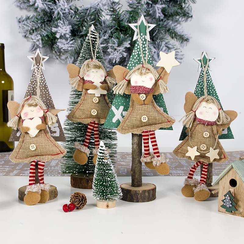 Búp Bê Vải Cói VB79 Treo Cây Thông Noel Trang Trí Giáng Sinh (Ngẫu Nhiên Mẫu)