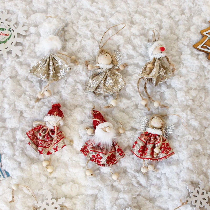 Búp Bê Váy Hoa Vintage VB75 Treo Cây Thông Noel Trang Trí Giáng Sinh (Ngẫu Nhiên Màu)