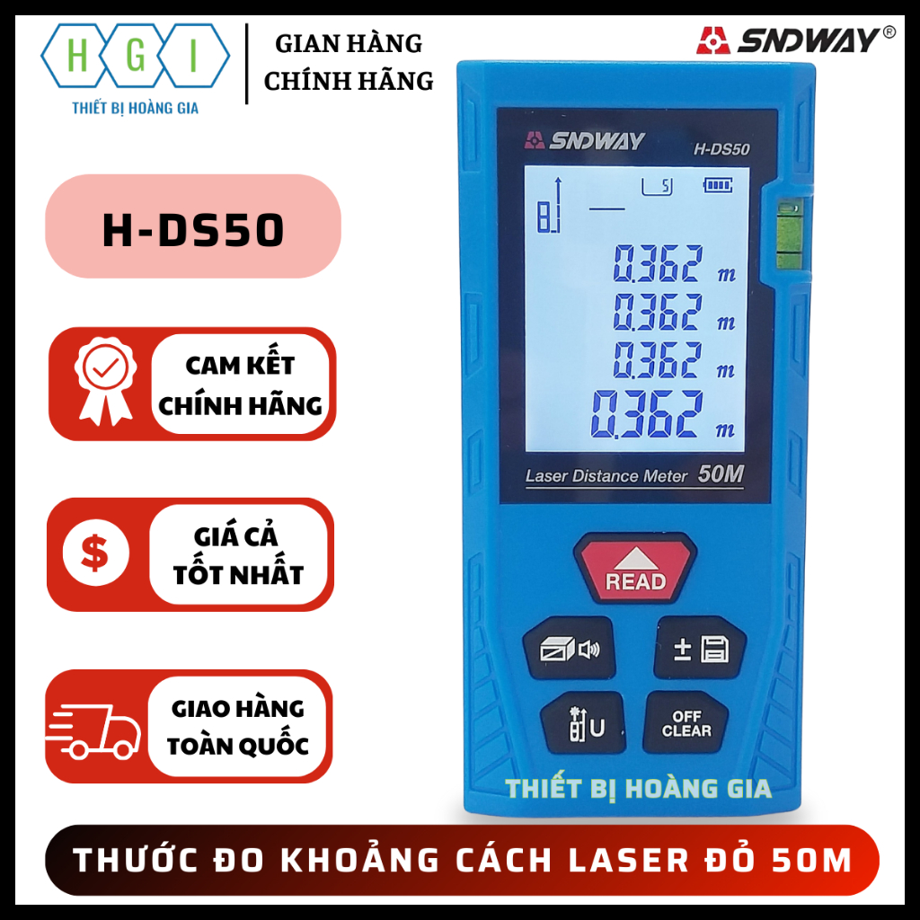 Thước đo khoảng cách laser SNDWAY H-DS50
