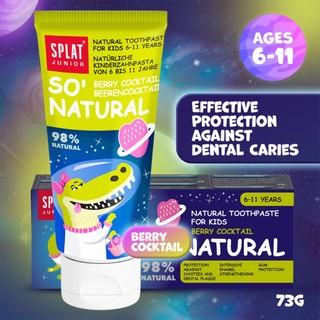  Combo 2 Kem Đánh Răng Cho Bé 6-11 Tuổi SPLAT Không Chứa Florua Củng Cố Men Răng 73g