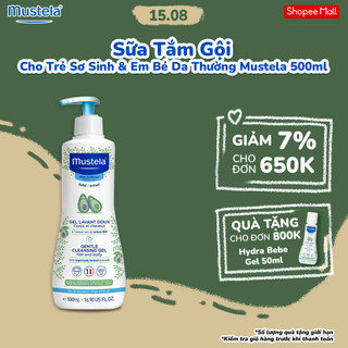 Sữa Tắm Gội Cho Trẻ Sơ Sinh & Em Bé Da Thường Mustela 500ml