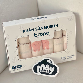 Hộp 6 khăn sữa Muslin Boona