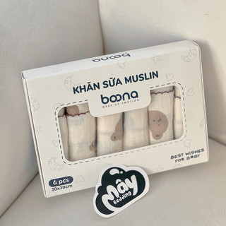 Hộp 6 khăn sữa Muslin Boona