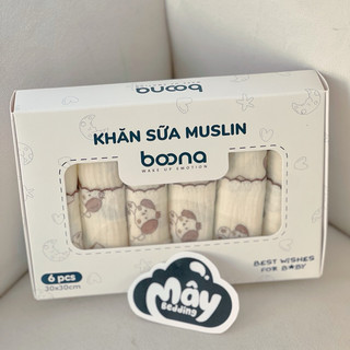 Hộp 6 khăn sữa Muslin Boona