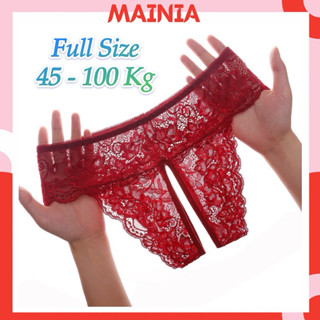 [ Full Size 45-100Kg ] Quần Lót Ren Hoa Xẻ Đáy 5009 MAINIA STORE