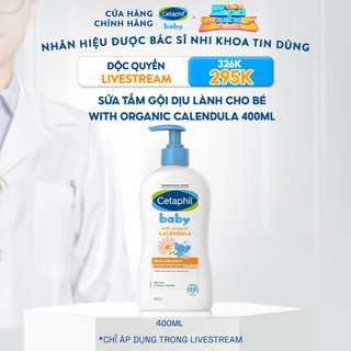 [LIVE] Sữa tắm gội dịu lành cho bé CETAPHIL BABY WASH & SHAMPOO WITH ORGANIC CALENDULA 400ML