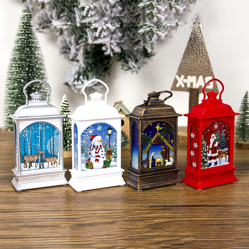 Mô Hình Đèn Chữ Nhật Xài Pin DEN04 Trang Trí Noel Giáng Sinh