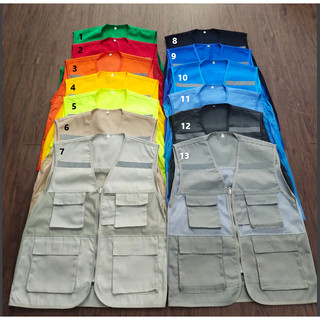Áo gile bảo hộ lao động 4 túi hộp phản quang, Áo lao động nam vải kaki chống bụi bẩn, phối lưới nhiều màu