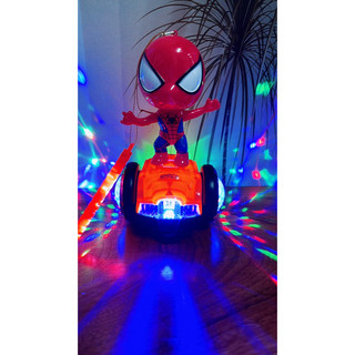 Đồ chơi Lồng đèn Trung thu Người nhện Spider Man đi xe thăng bằng có nhac đèn