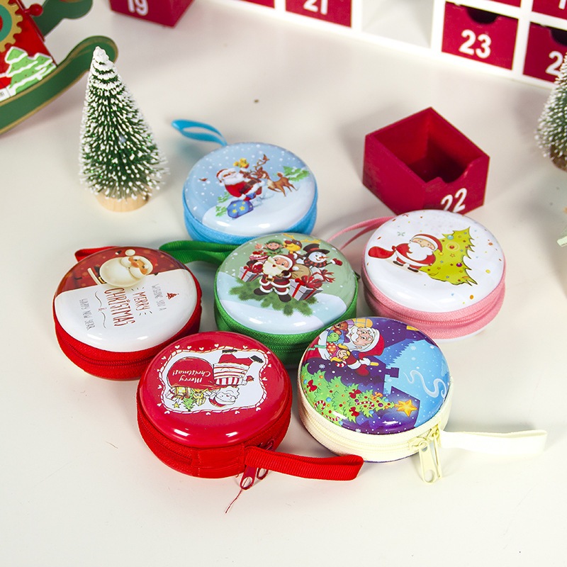 Hộp Phụ Kiện Tròn N36 Trang Trí Noel Đựng Quà Giáng Sinh