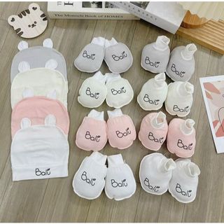 Set mũ, bao tay bao chân thun lạnh Balu đẹp