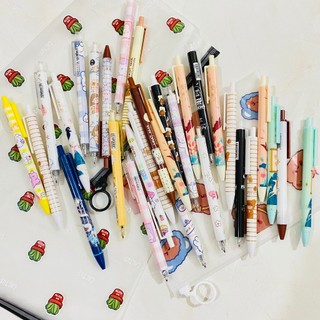 (Siêu Rẻ) Combo 5 - 10 Cây Bút Bi Mực Đen Ngòi 0.5mm Bút Bi Nước Cute