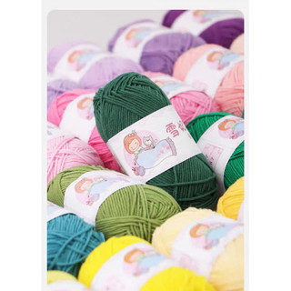 Len Baby Yarn Loại 1 cực mềm mại, không bai nhão, không xù, không phai màu, an toàn cho em bé 40gram (Bảng màu 1/2)
