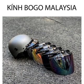 KÍNH FLAT ROYALVÀ KÍNH BOGO GẮN NÓN BẢO HIỂM 3/4 và nón nửa đầu 1/2 ( 3 NÚT)