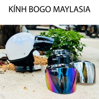 Kính Boggo, Kính Flat thẳng Bikko chính hãng Malaysia, lắp dễ dàng với các loại nón trên thị trường