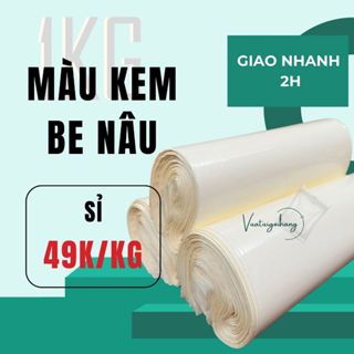 Túi niêm phong, bao gói hàng màu Be Nâu, Kem Bóng Đẹp đủ SIZE Cuộn 1kg. Sỉ Từ 30kg tại nhà máy VUATUIGOIHANG