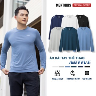 Áo thun Nam Dài tay MENTORIS, Áo thun thu đông Vải Heattech Cao Cấp Mềm Mịn Co Giãn, Thấm hút MDT01