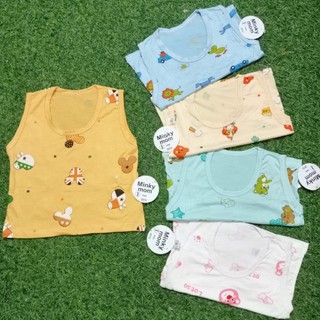 Combo 5 áo 3 lỗ thun lạnh đủ màu hàng đẹp cho bé 4-15kg