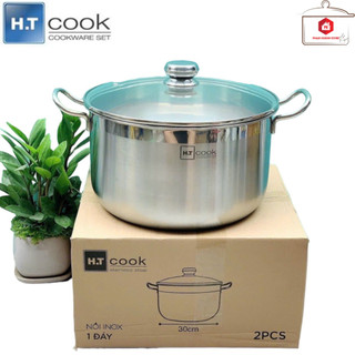 NỒI LUỘC GÀ INOX 430 BẾP TỪ 1 ĐÁY HT COOK SỬ DỤNG ĐƯỢC TRÊN MỌI LOẠI BẾP