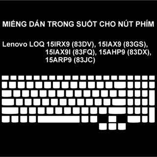 Tấm dán nút phím Lenovo LOQ 15IRX9, 15IAX9, 15IAX9I, 15AHP9, 15ARP9 | Layout Quốc tế