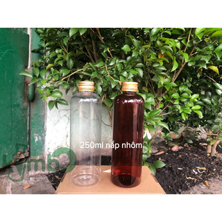 Combo 50 chai pet nắp nhôm 50ml - 100ml - 150ml - 200ml - 250ml