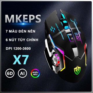 Chuột chơi game có dây MKEPS, chuyên dụng cho game, có thể điều chỉnh DPI, chuyển đổi màu RGB